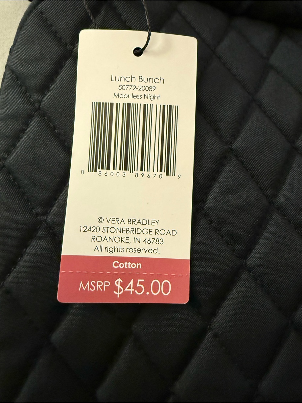 Vera Bradley Lunch Bunch in Moonless Night (black) - Picture 5 of 5